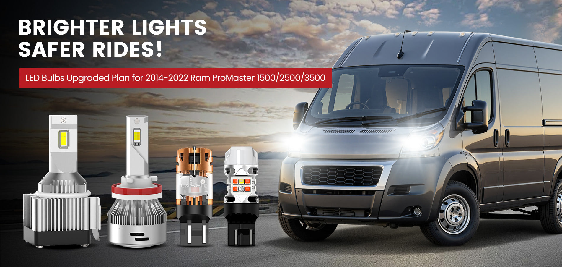 Lasfit LED Bulbs for 2014-2022 Ram ProMaster 1500/2500/3500