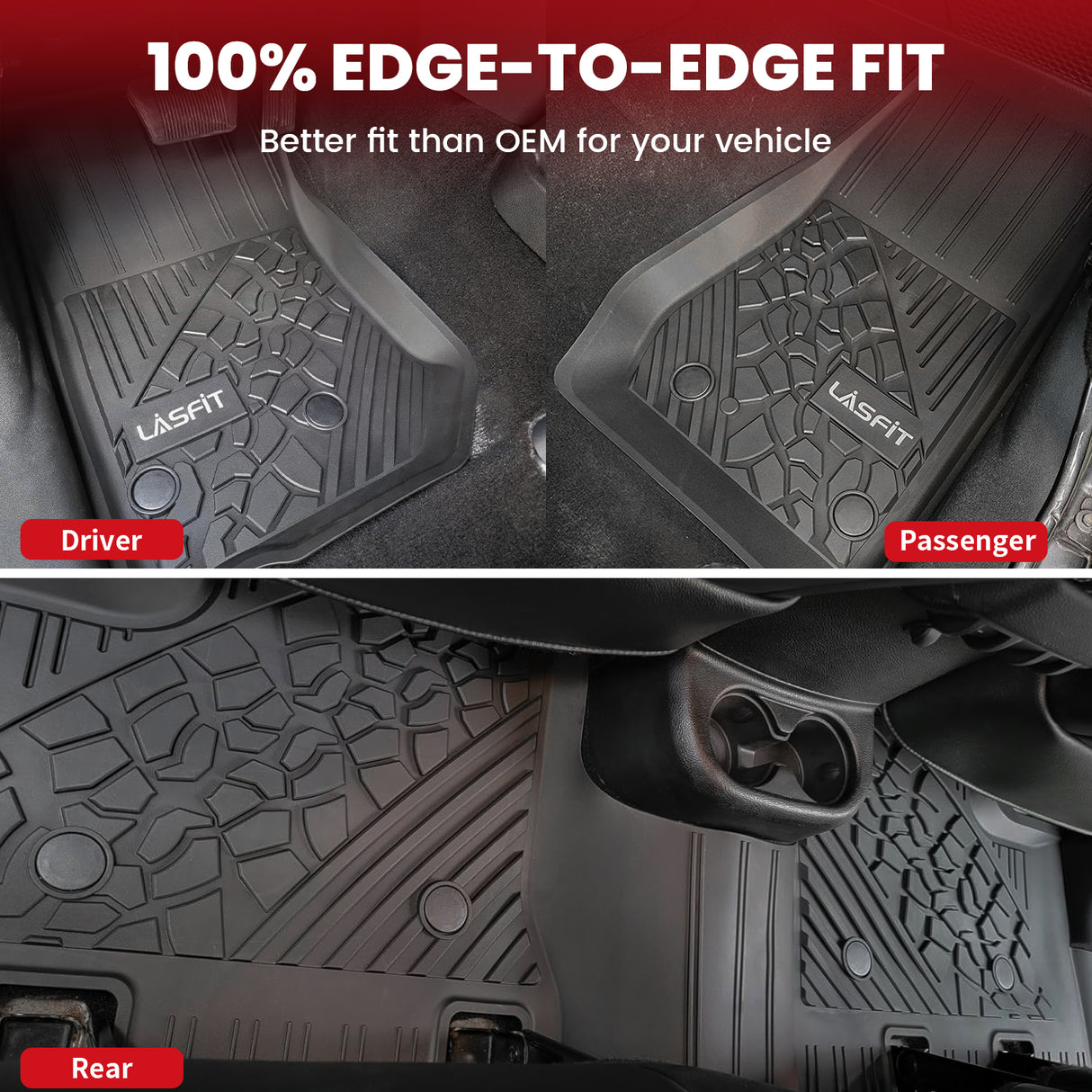 Fit for 2014-2018 Jeep Wrangler JK Floor Mats or Cargo Mat, For 4 Doors Only