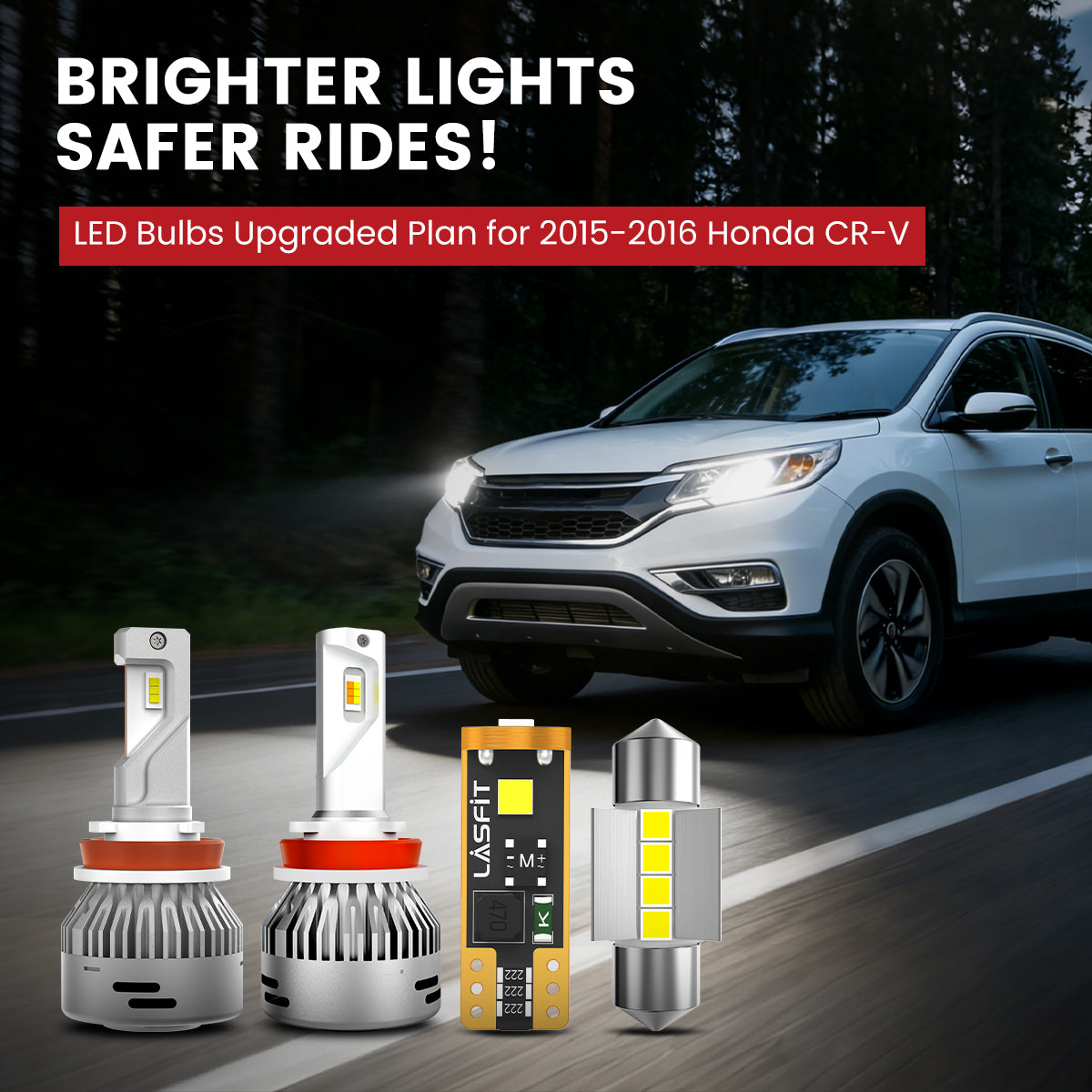 Lasfit LED Bulbs for 2015-2016 Honda CR-V
