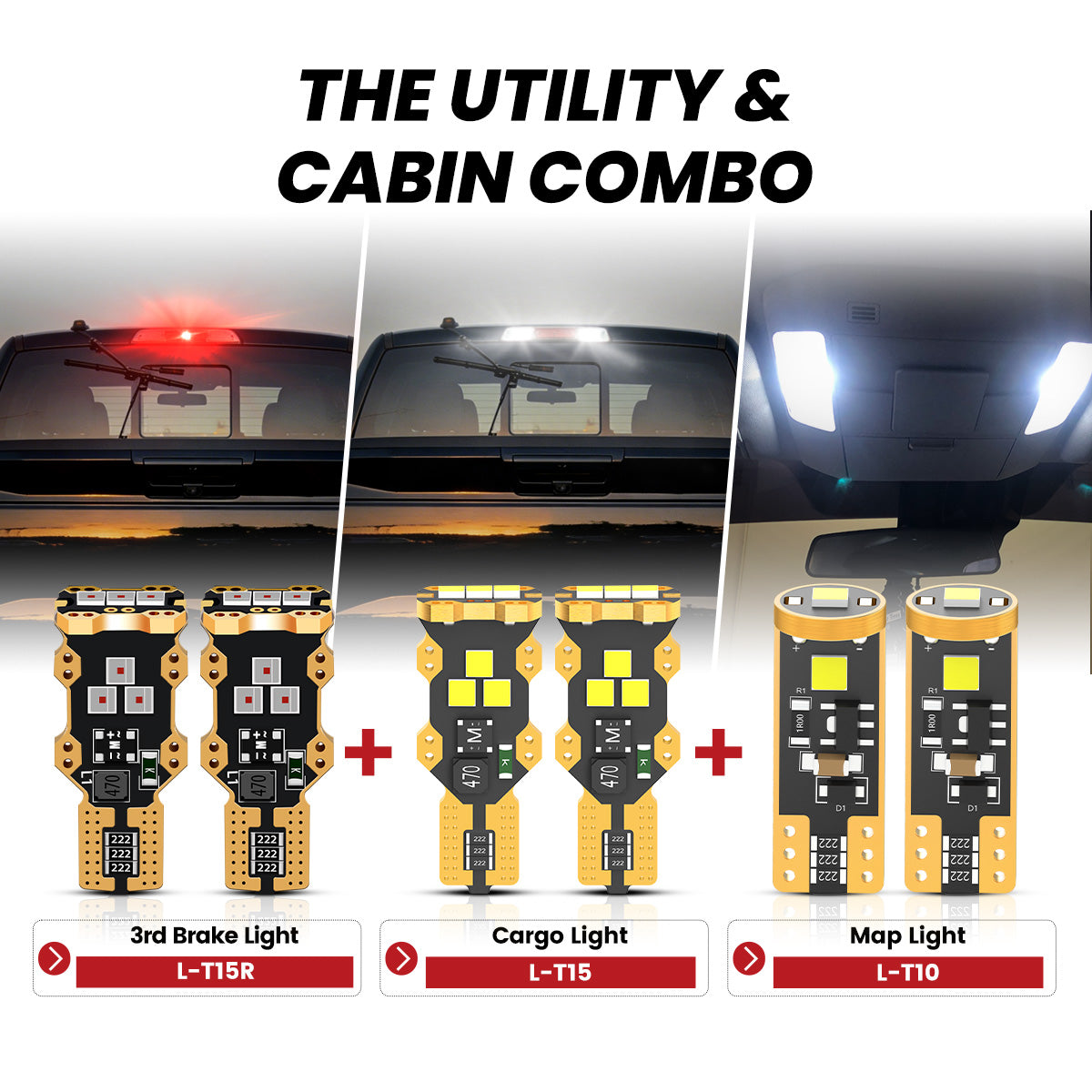 Fit for 2015-2017 Ford F-150 LED Bulbs | Full Exterior & Interior LED Upgrade