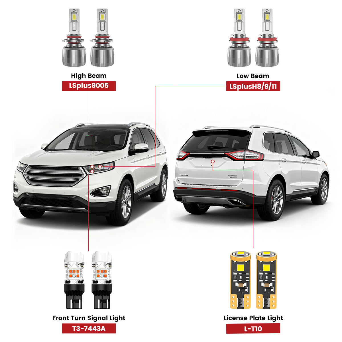 2015-2018 Ford Edge LED Bulbs | Lasfit – Lasfit®