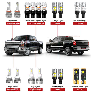 Lasfit led bulbs for 2015-2019 Chevrolet Silverado 2500 3500 