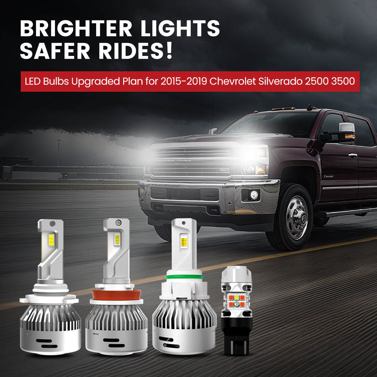 Lasfit LED Bulbs for 2015-2019 Chevrolet Silverado 2500 3500