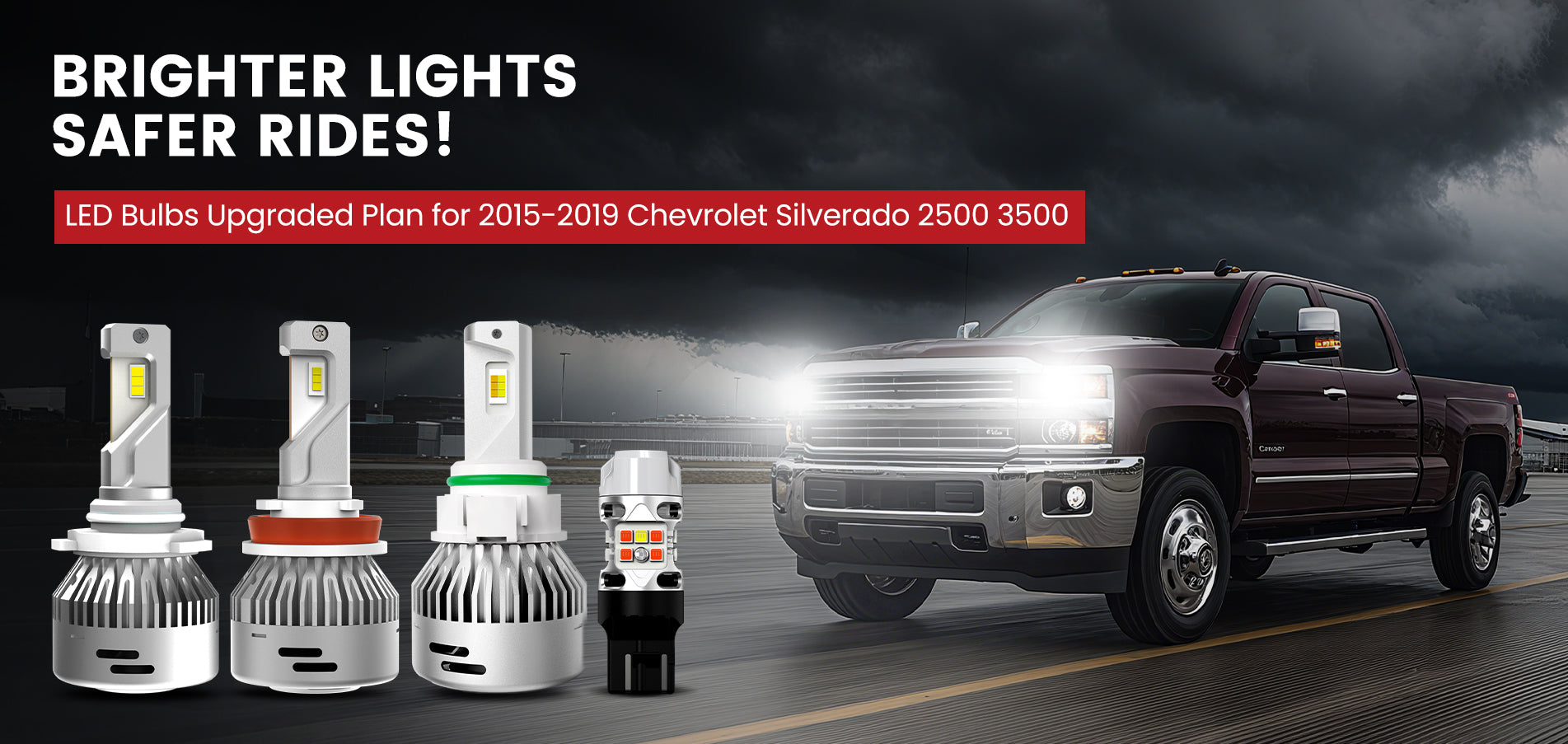 Lasfit LED Bulbs for 2015-2019 Chevrolet Silverado 2500 3500