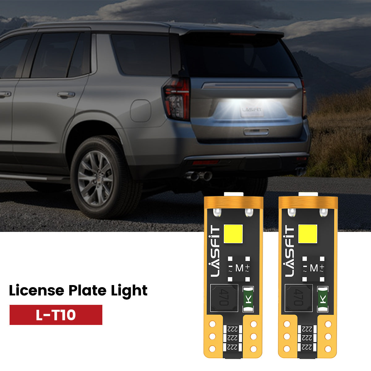 Lasfit 168 led license plate light fit for 2015-2020 Chevrolet Tahoe