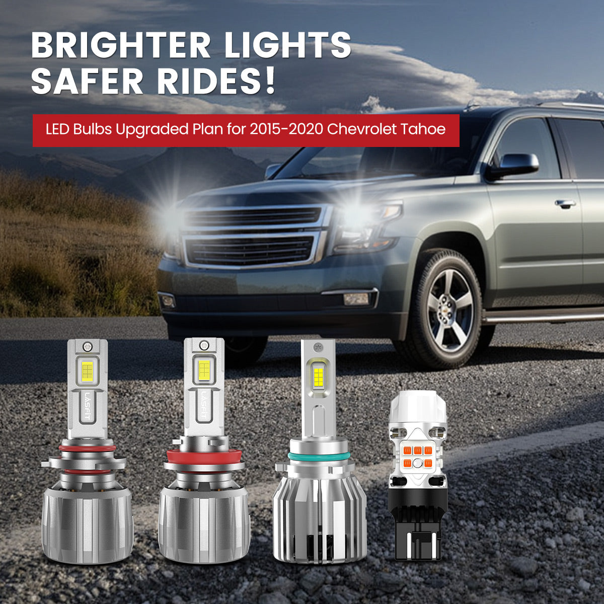 Lasfit LED Bulbs for 2015-2020 Chevrolet Tahoe