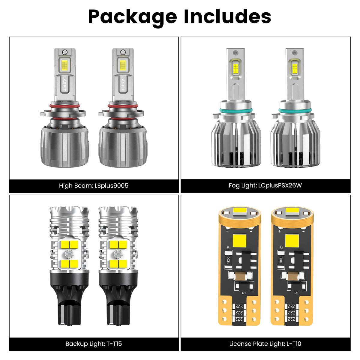 Lasfit combo package led bulbs for 2015-2020 GMC Yukon