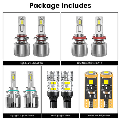 Lasfit combo package led bulbs for 2015-2020 GMC Yukon