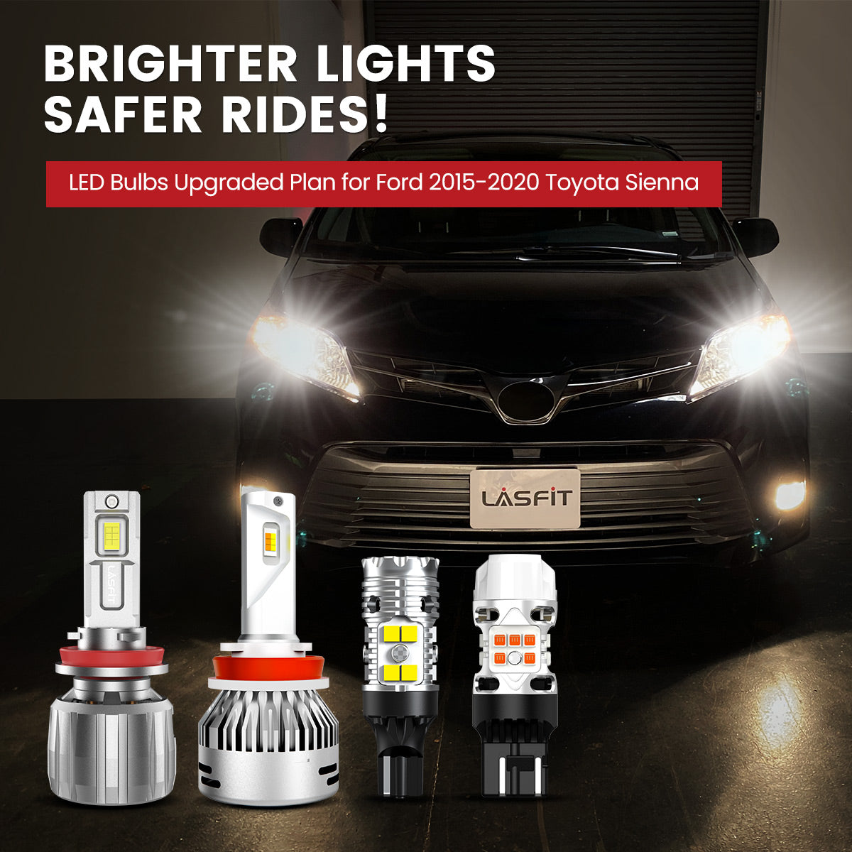 Lasfit LED Bulbs for 2015-2020 Toyota Sienna