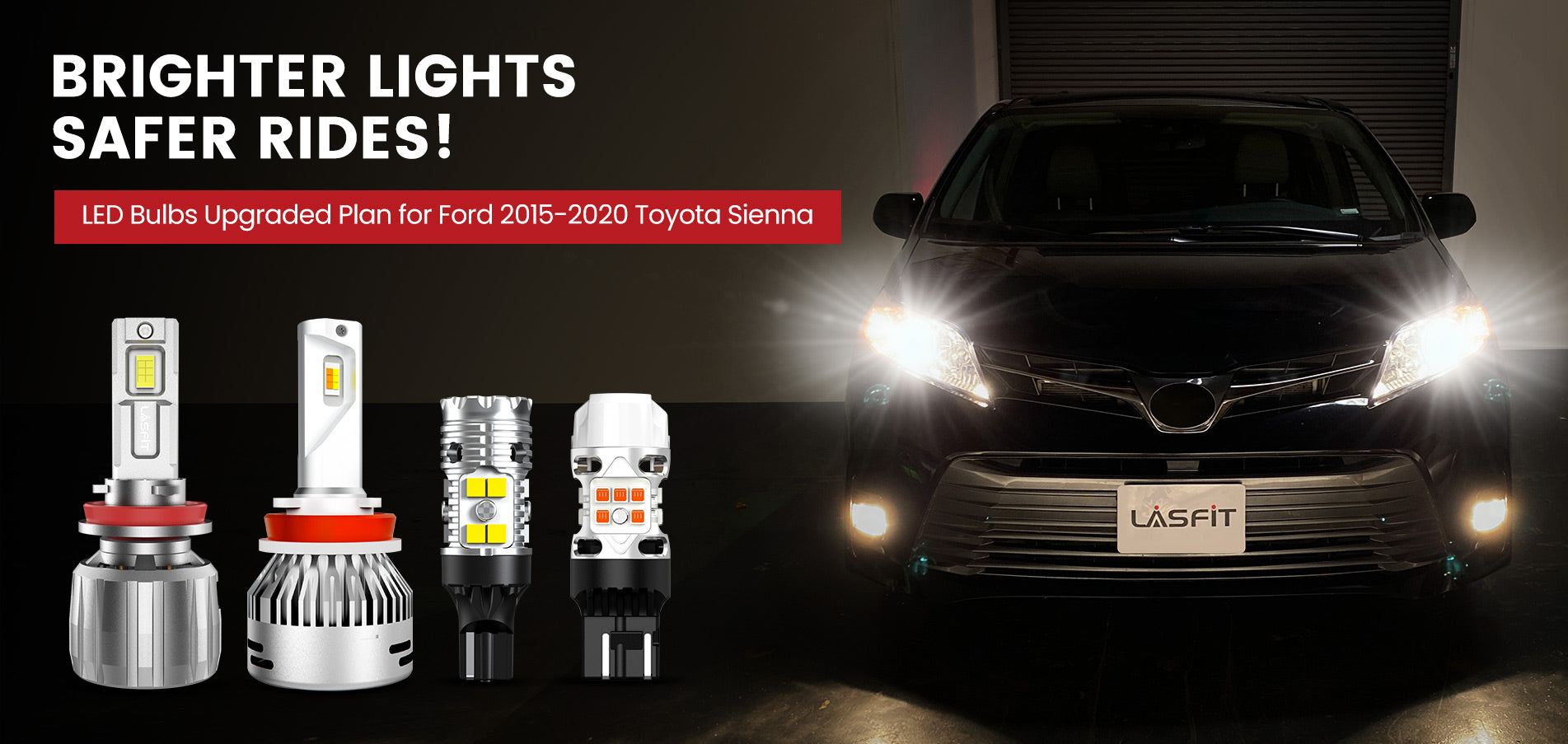Lasfit LED Bulbs for 2015-2020 Toyota Sienna