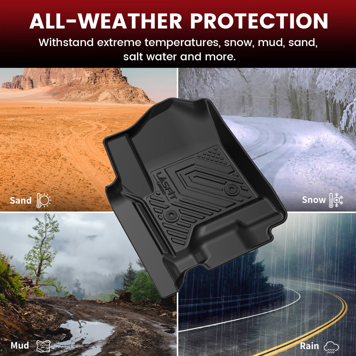 Fit for 2015-2020 Chevrolet Suburban 7 Seats Floor Mats/Cargo Mat/Seatback Mat, Fit Bucket Seating Only