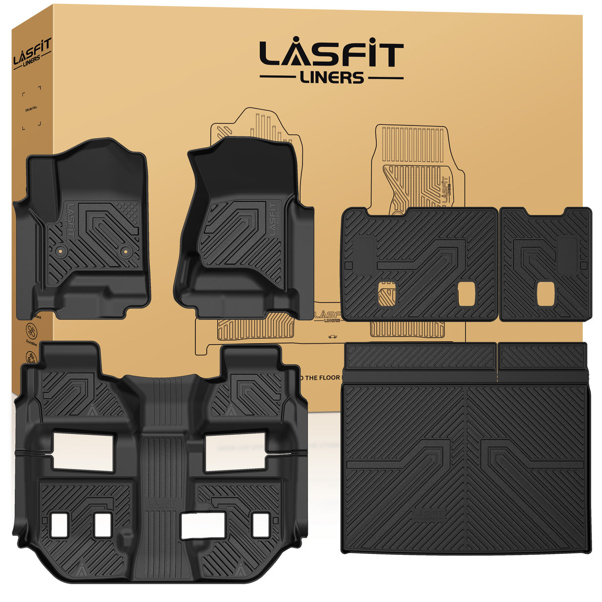 Fit for 2015-2020 GMC Yukon XL Floor Mats/Cargo Mat/Seatback Mat