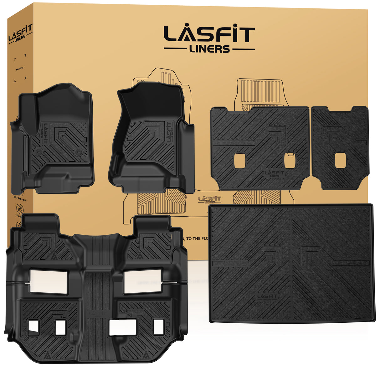 Fit for 2015-2020 Chevrolet Suburban 7 Seats Floor Mats/Cargo Mat/Seatback Mat, Fit Bucket Seating Only