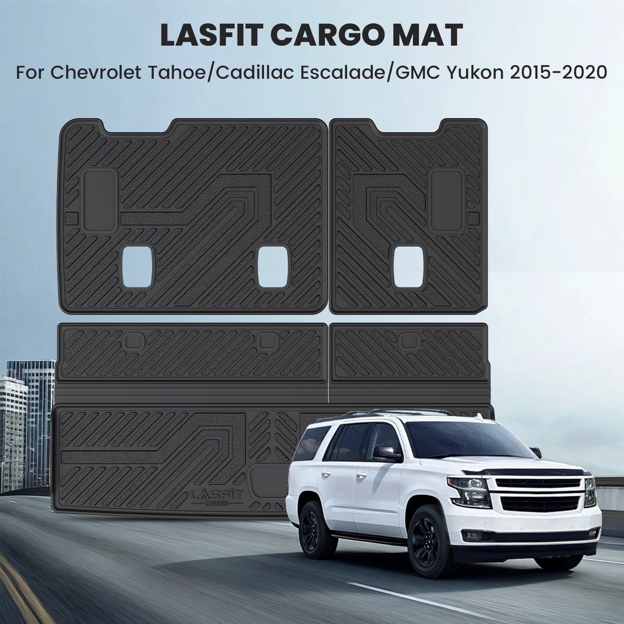 Fit for 2015-2020 Chevrolet Tahoe 7/8 Seats Floor Mats & Seatback & Cargo Mat