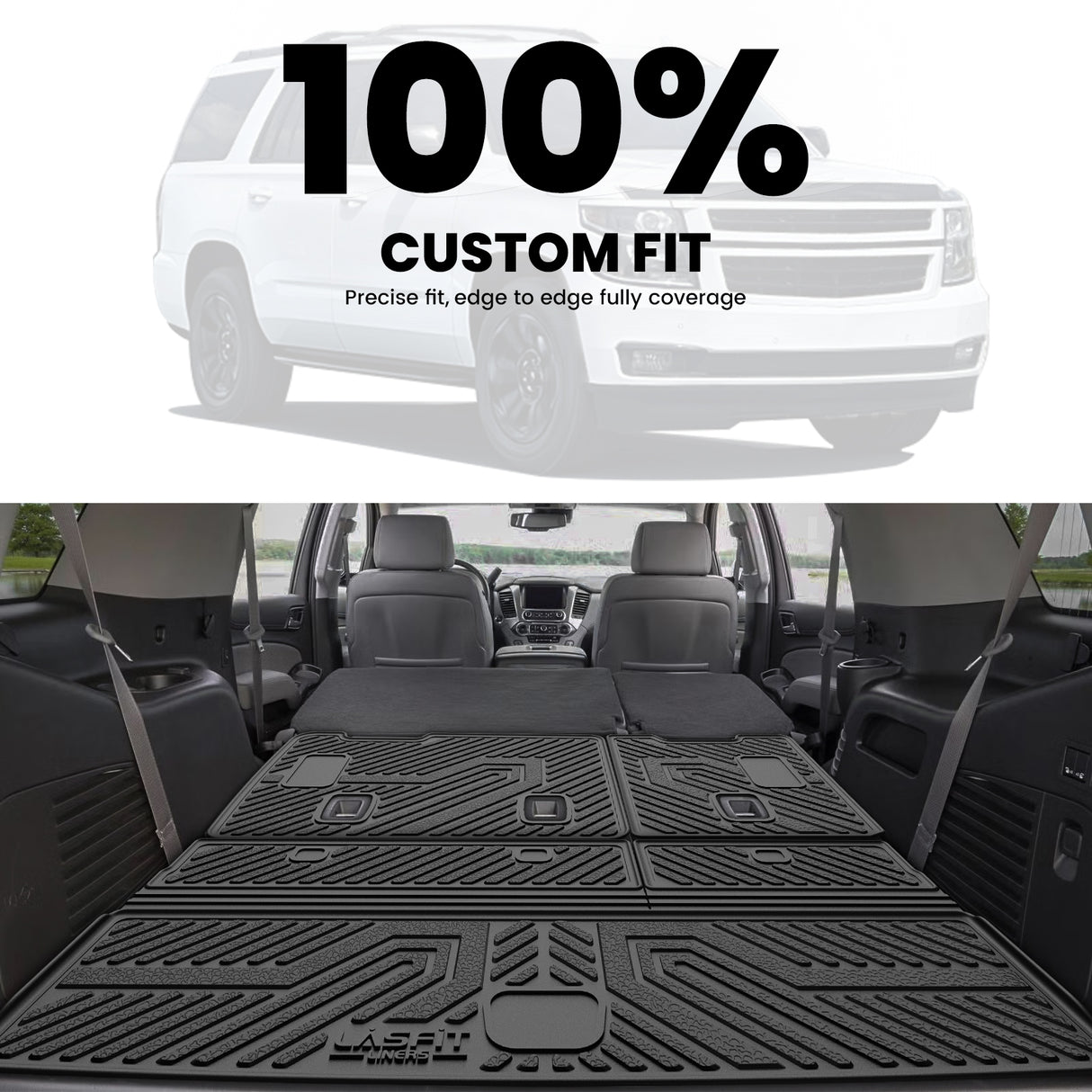 Fit for 2015-2020 Chevrolet Tahoe 7/8 Seats Floor Mats & Seatback & Cargo Mat