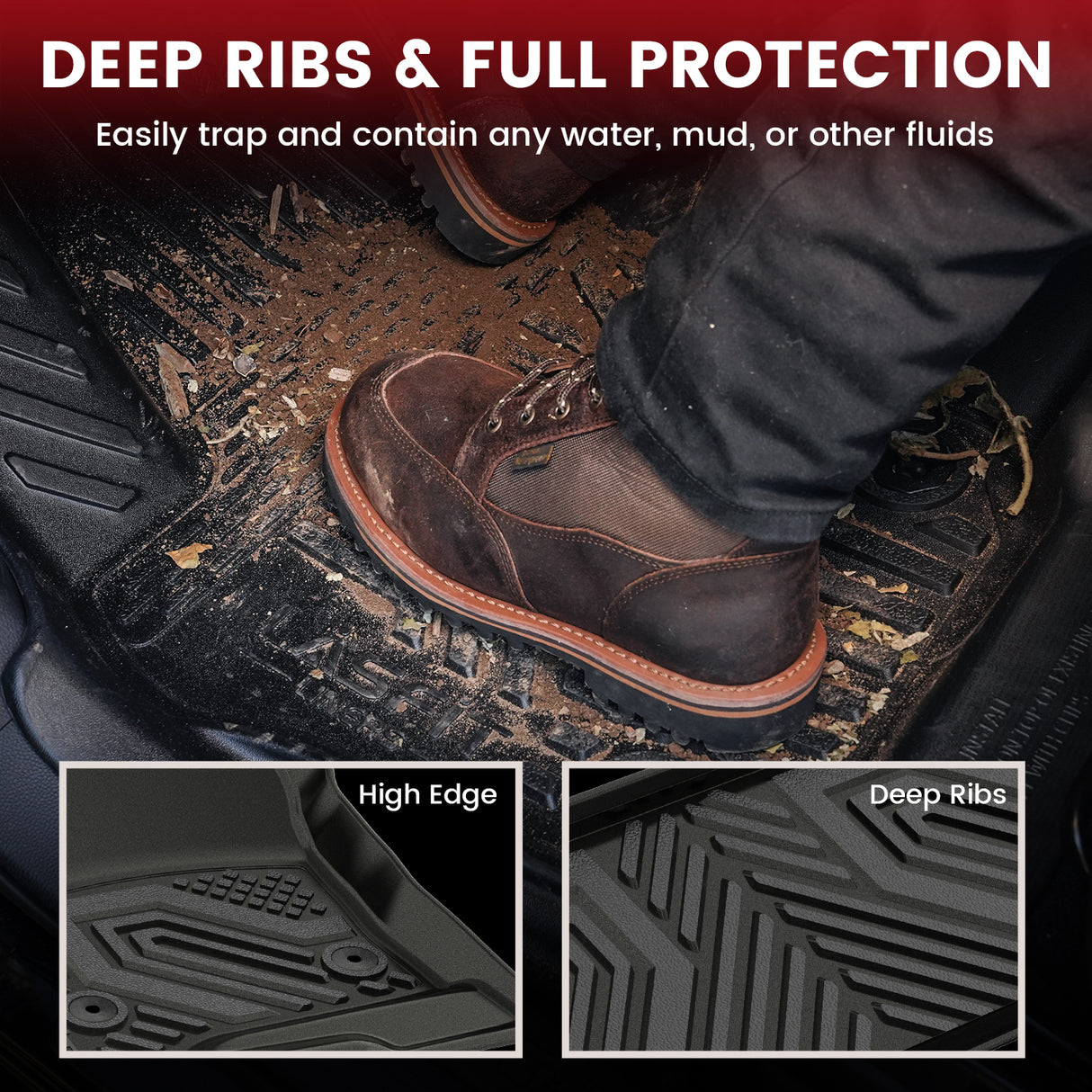 Fit for 2015-2020 Chevrolet Tahoe 7/8 Seats Floor Mats / Cargo Mat