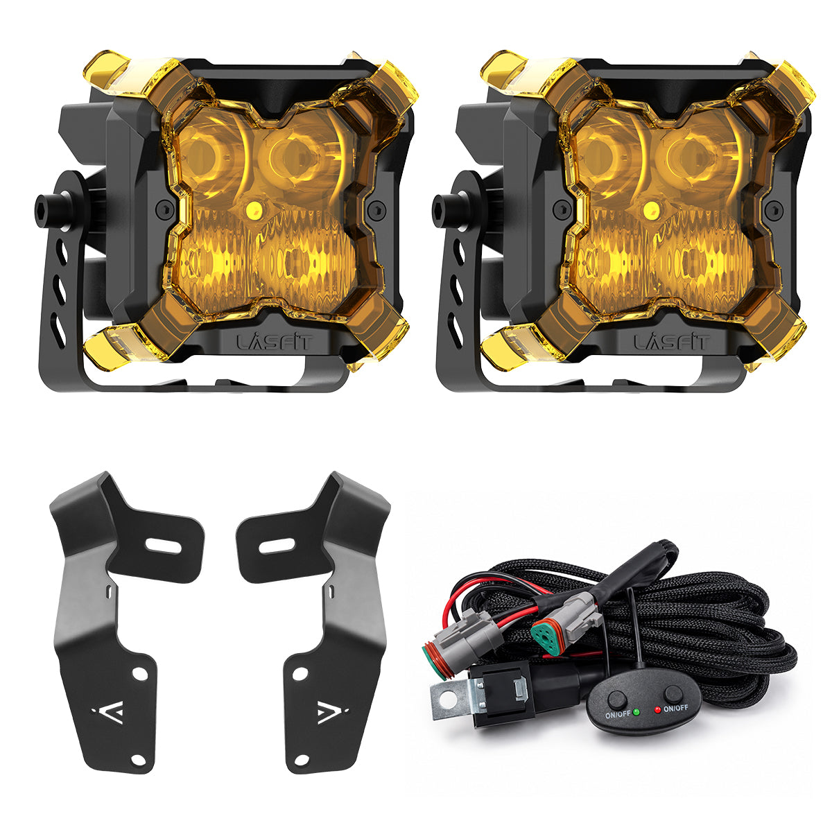 2015-2021 Subaru WRX 3 inch amber combo ditch light