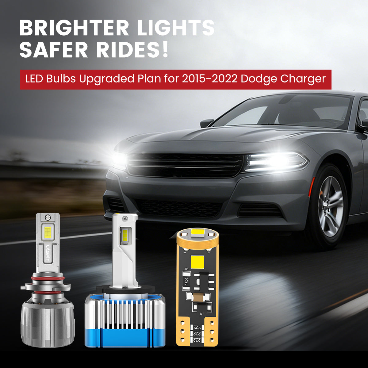 Lasfit LED Bulbs for 2015-2022 Dodge Charger