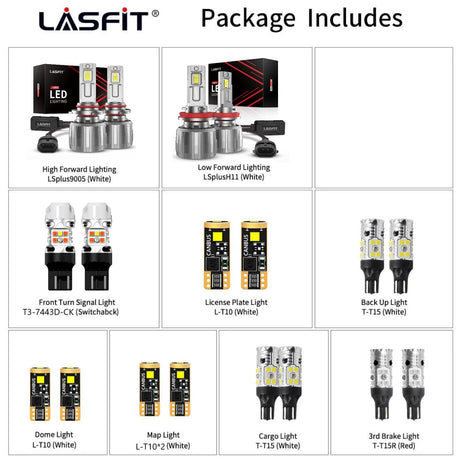 combo package led bulbs for 2015-2022 GMC Canyon without fog lights