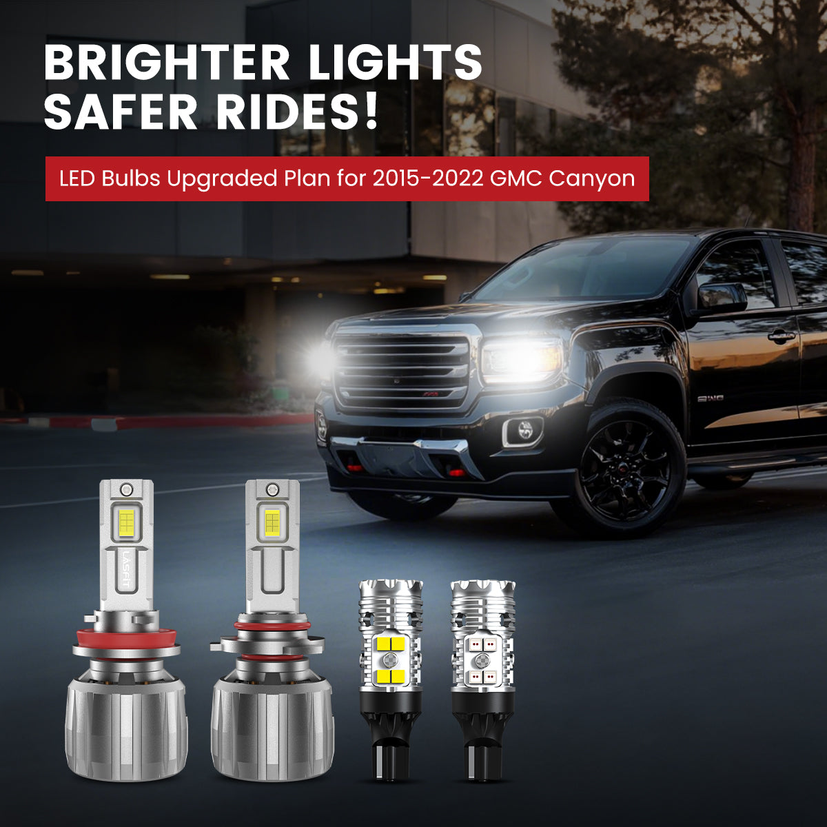 Lasfit LED Bulbs for 2015-2022 GMC Canyon