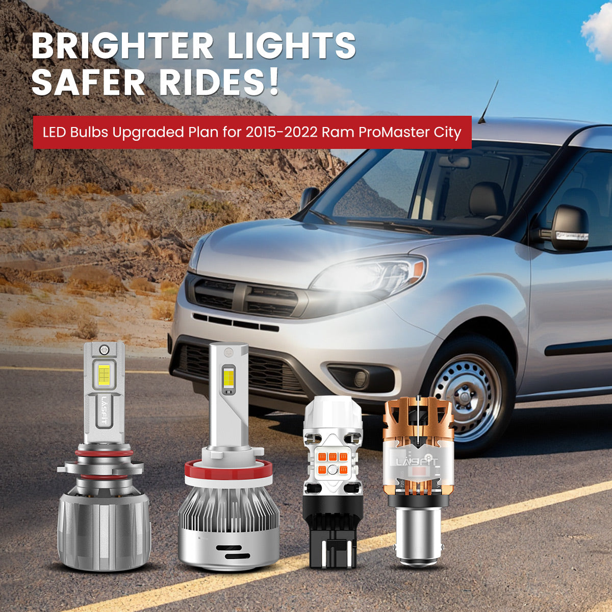 Lasfit LED Bulbs for 2015-2022 Ram ProMaster City