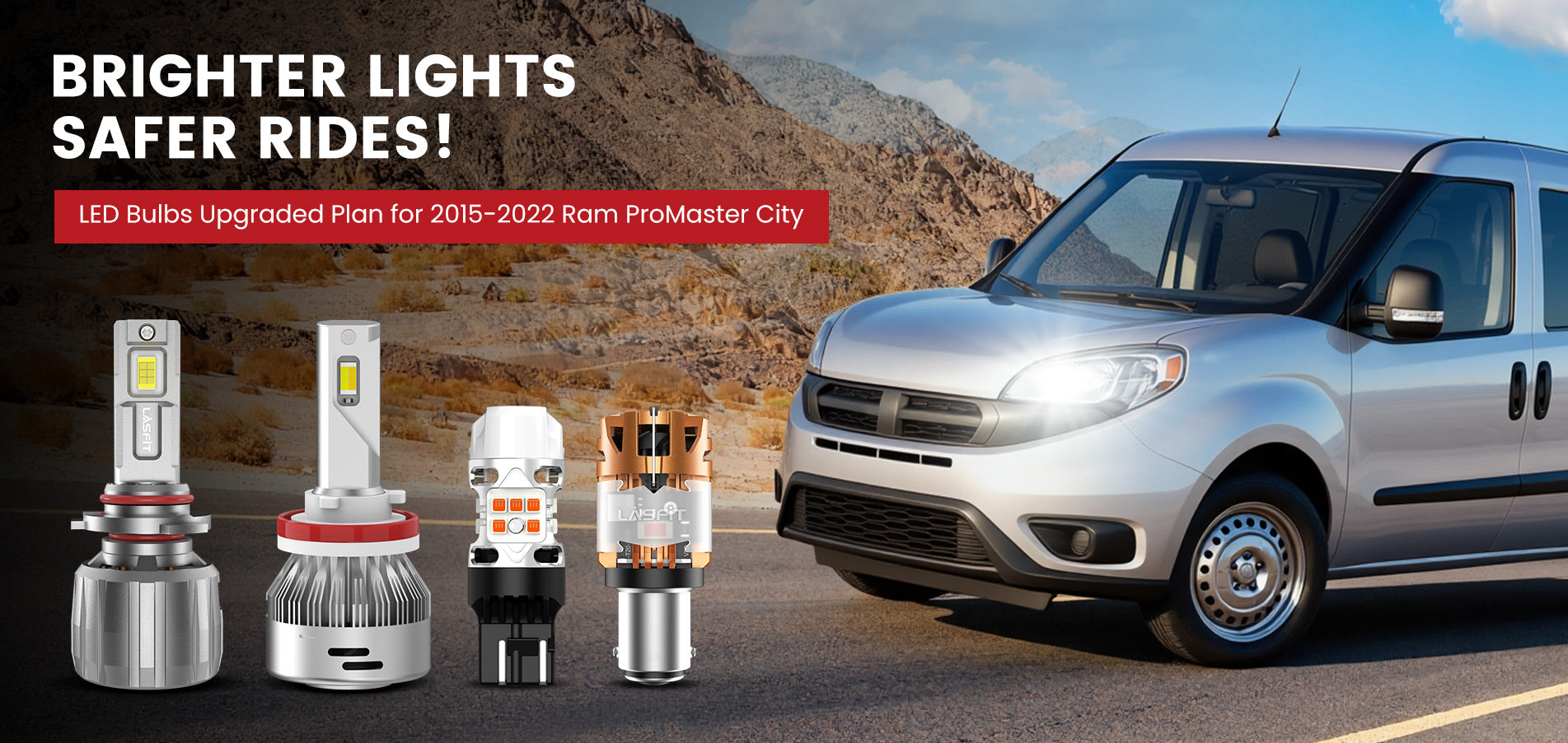 Lasfit LED Bulbs for 2015-2022 Ram ProMaster City