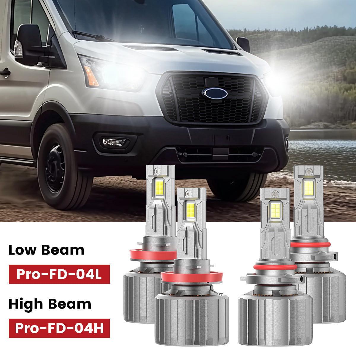 Custom Engineered for 2015-2025 Ford Transit-150/250/350 LED Bulbs Upgrade | Tested and Verified