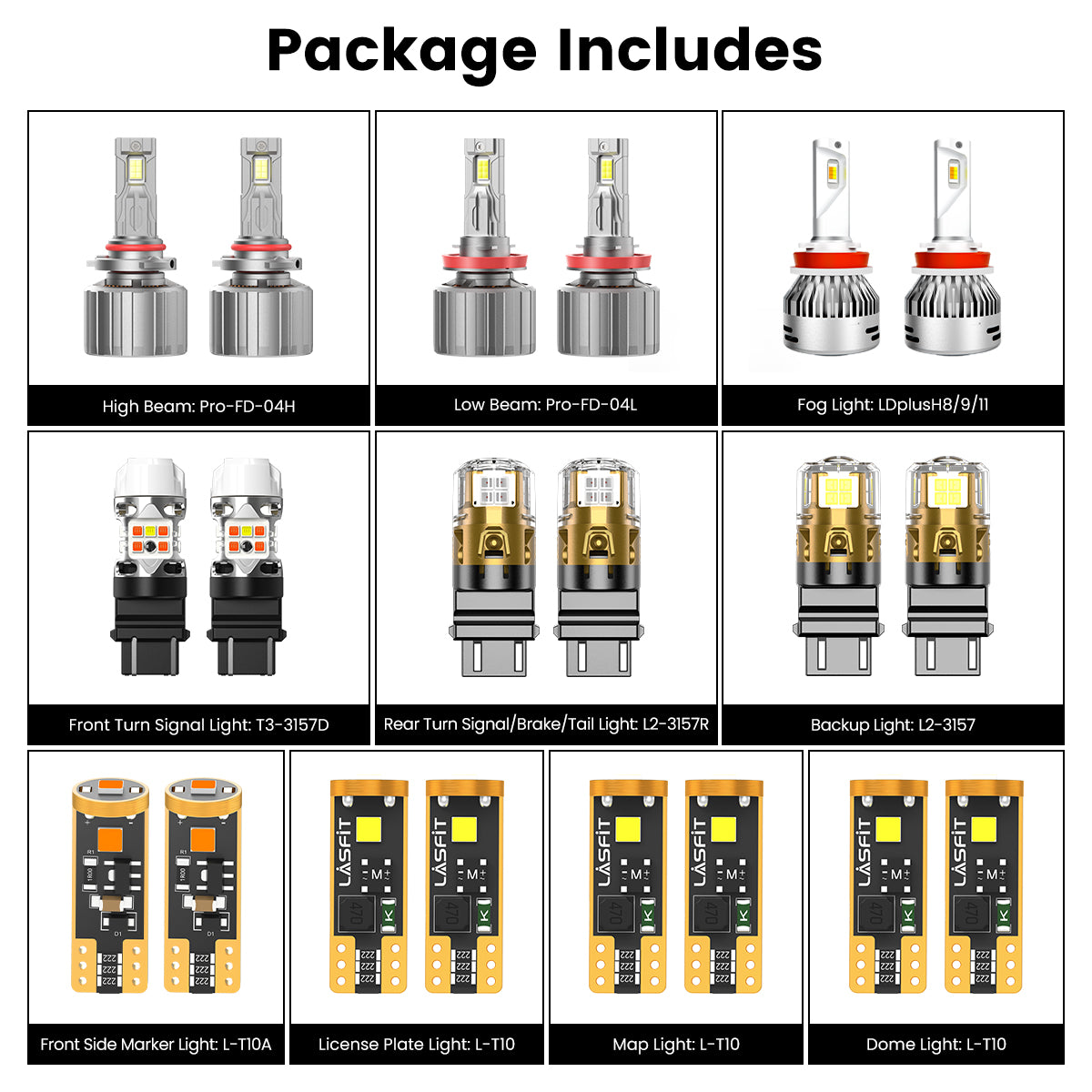 2015-2025 Ford Transit-150/250/350 LED Bulbs | Lasfit