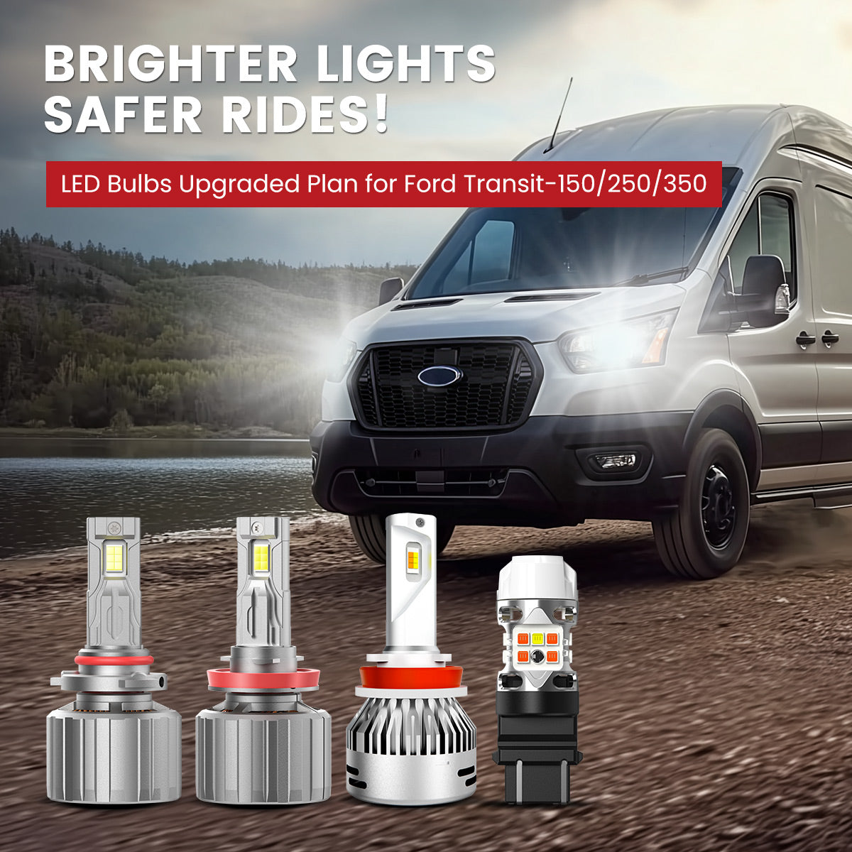 Lasfit LED Bulbs for 2015-2025 Ford Transit-150/250/350