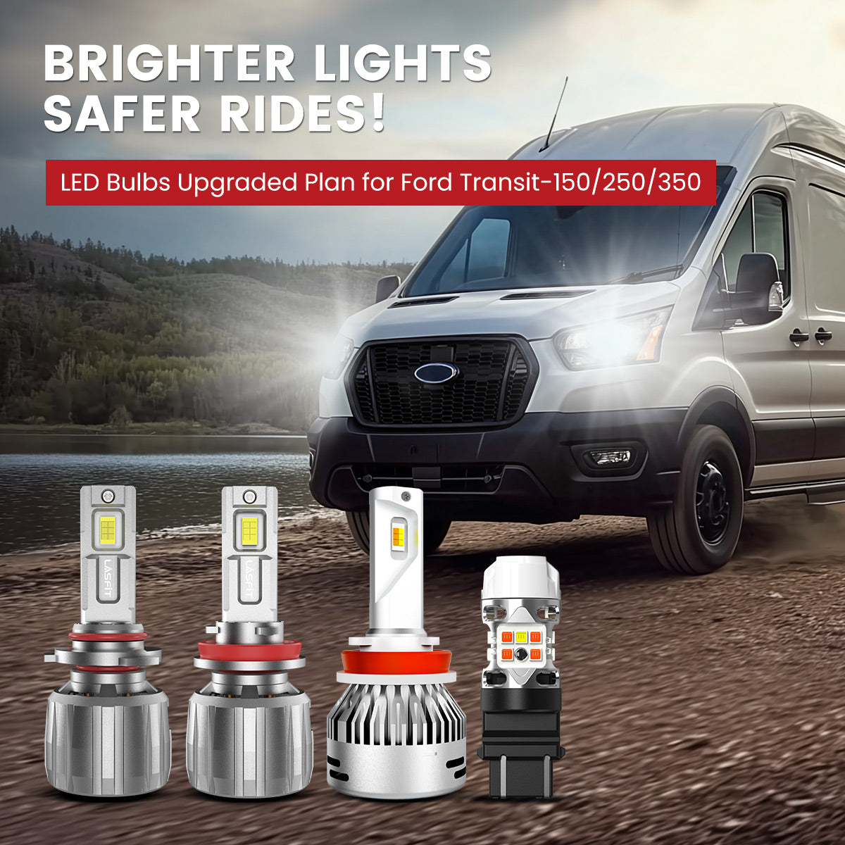 Lasfit LED Bulbs for 2015-2025 Ford Transit-150/250/350