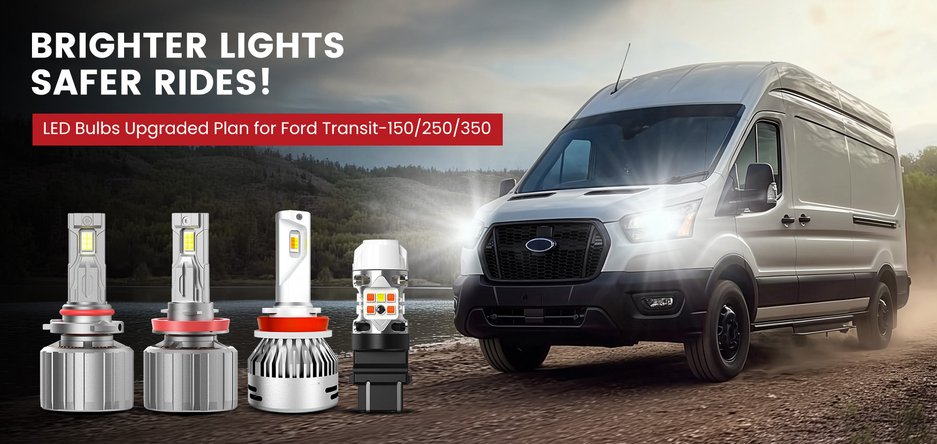 Lasfit LED Bulbs for 2015-2025 Ford Transit-150/250/350