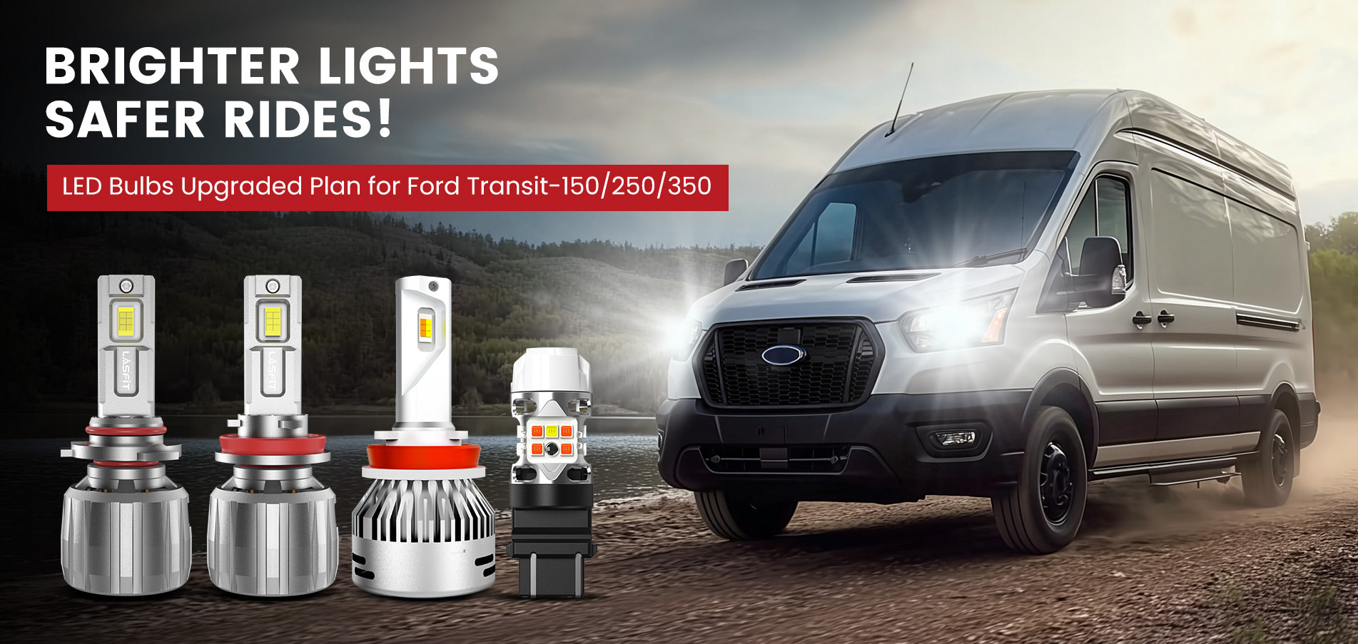 Lasfit LED Bulbs for 2015-2025 Ford Transit-150/250/350