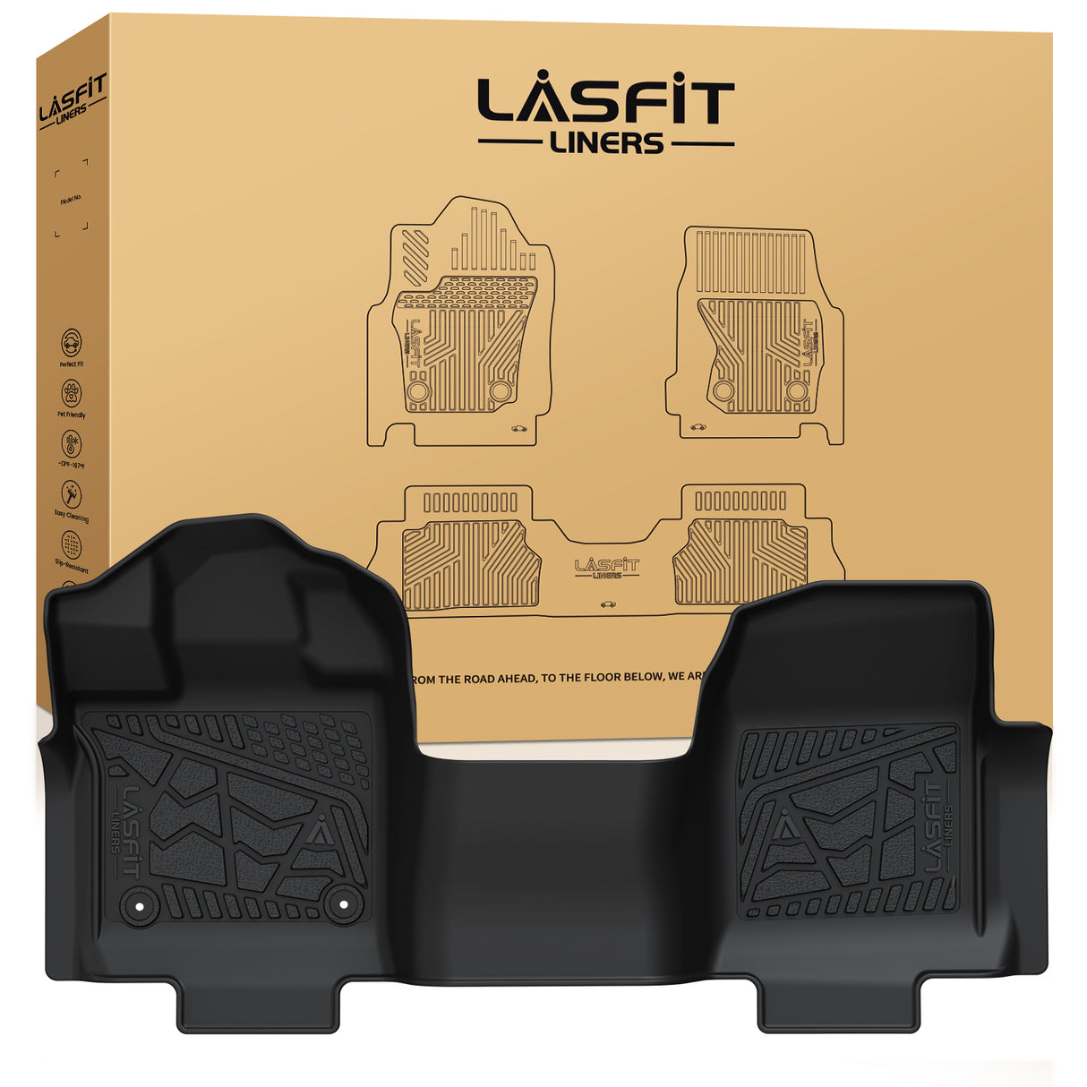 Fit for 2015-2025 Ford F-150 1st Row Floor Mats, Fit Carpet Floor Only, Fit Regular Cab, Bench Seat