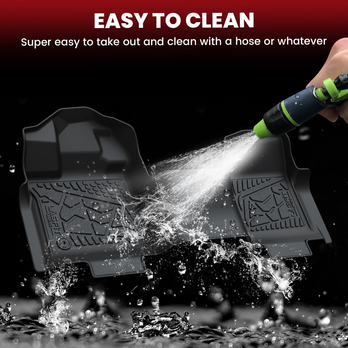 Fit for 2015-2025 Ford F-150 1st Row Floor Mats, Easy to Clean