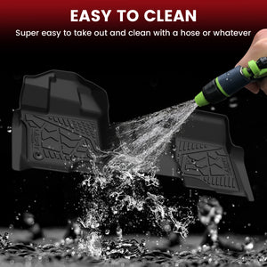 2015-2026 Ford F-150 SuperCrew Cab Floor Mats, Fit Carpet Floor & 1st Row Bench Seat Easy to Clean