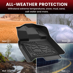 2015-2026 Ford F-150 1st Row Floor Mats, Fit Regular Cab & Bucket Seat, All Weather Protection