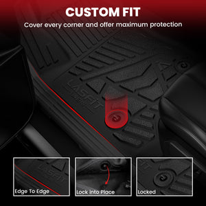 Fit for 2015-2026 Ford F-150 Vinyl Floor 1st Row Floor Mats Custom Fit