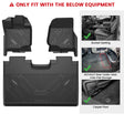 Fit for 2015-2026 Ford F-150 & 22-26 Lightning Models SuperCrew Cab Floor Mats, Fit Carpet Floor & 1st Row Bucket Seat
