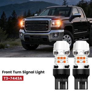 Lasfit 7443 led front turn signal lights fit for 2015 GMC Sierra 2500HD 3500HD
