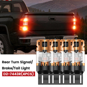 Lasfit 7443 led rear turn signal/brake/tail lights fit for 2015 GMC Sierra 2500HD 3500HD