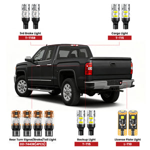 Lasfit led bulbs for 2015 GMC Sierra 2500HD 3500HD