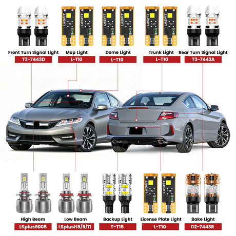 Lasfit led bulbs for 2016-2017 Honda Accord Coupe