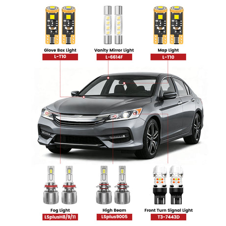Lasfit front led bulbs for 2016-2017 Honda Accord  