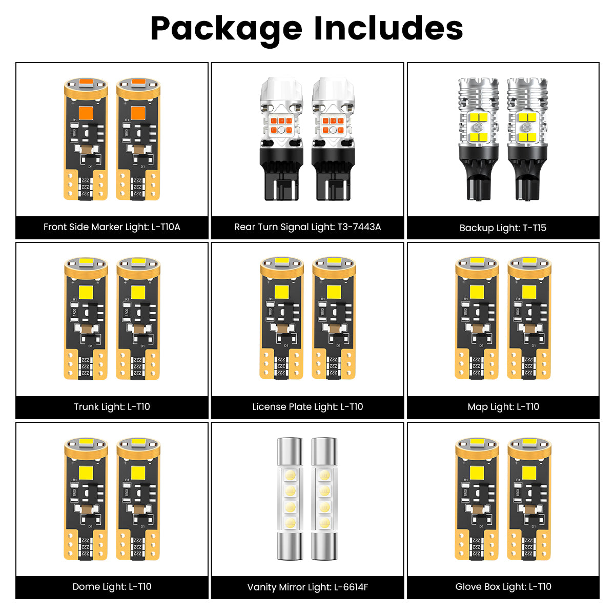 Lasfit led bulbs for 2016-2017 Honda Accord  
