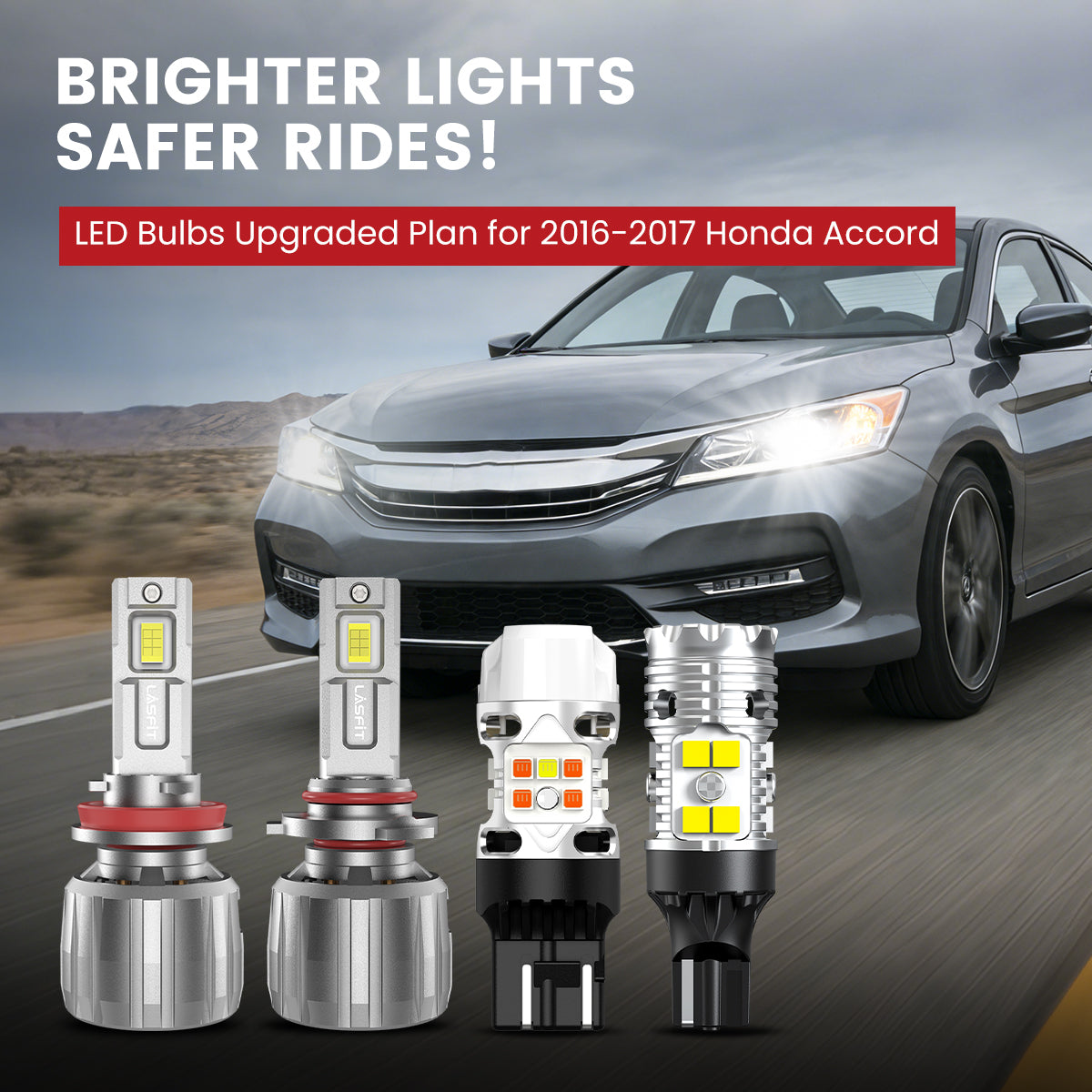 Lasfit LED Bulbs for 2016-2017 Honda Accord