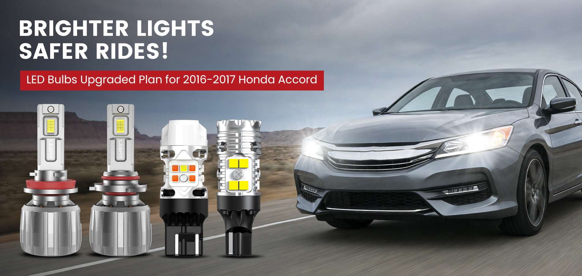 Lasfit LED Bulbs for 2016-2017 Honda Accord
