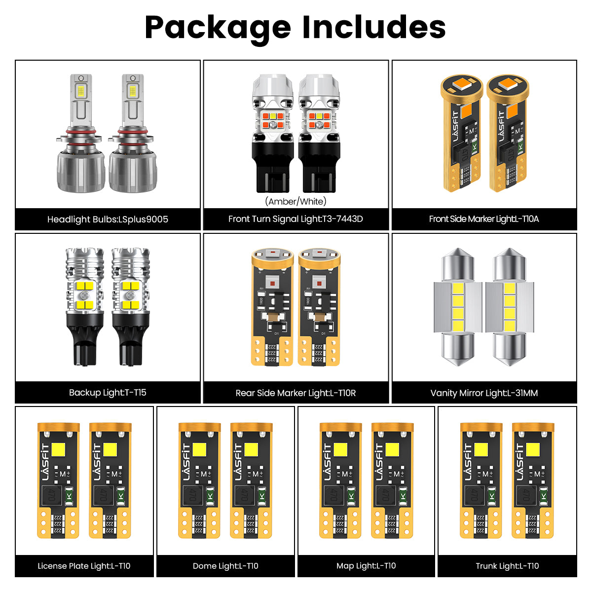 Fit for 2016-2018 Chevrolet Malibu The Brightest LED Bulbs Upgrade