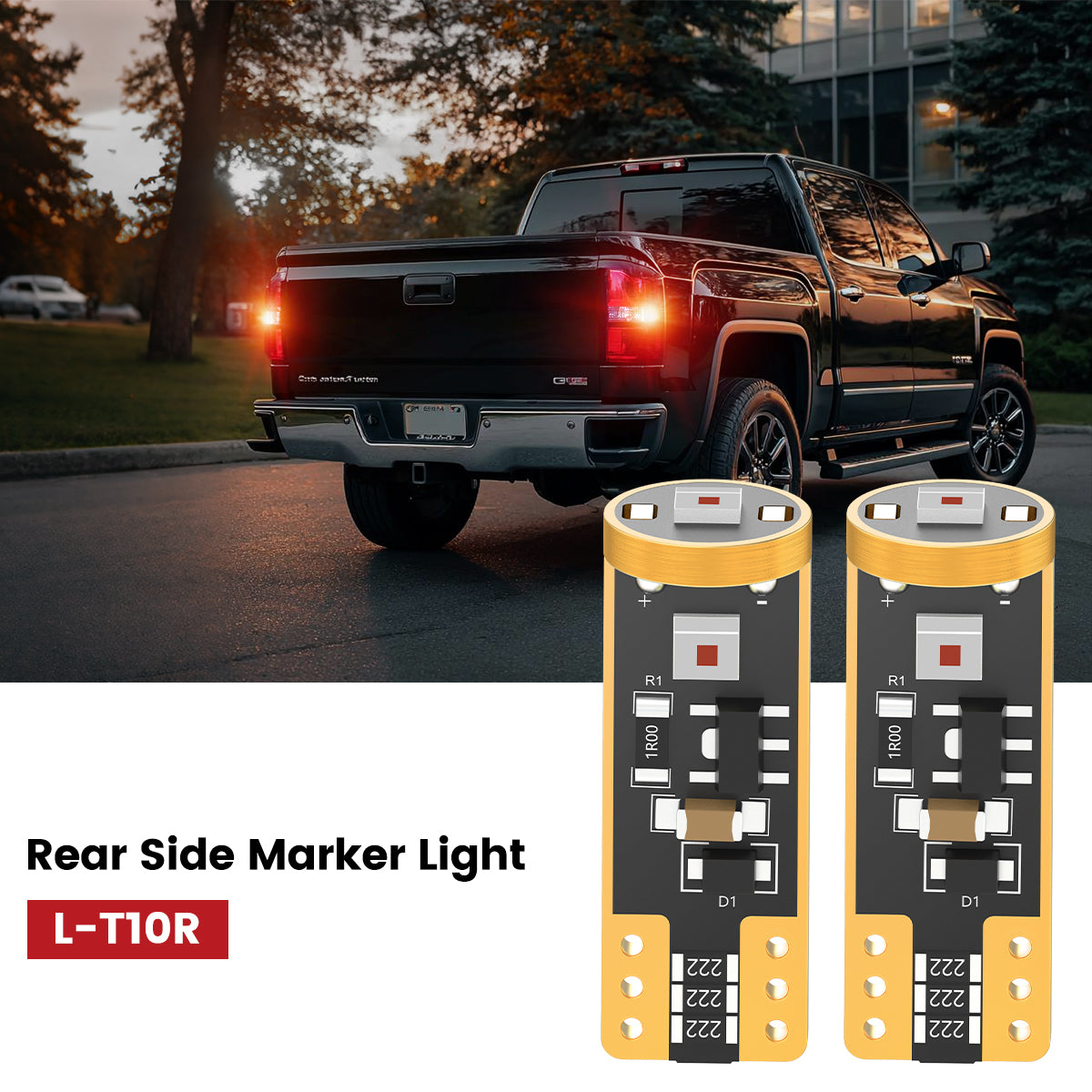 Lasfit 168 led rear side marker light fit for 2016-2018 GMC Sierra 1500