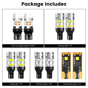 Lasfit combo package led bulbs for 2016-2018 GMC Sierra 1500 W/ HID Headlights W/ LED Tail Lights