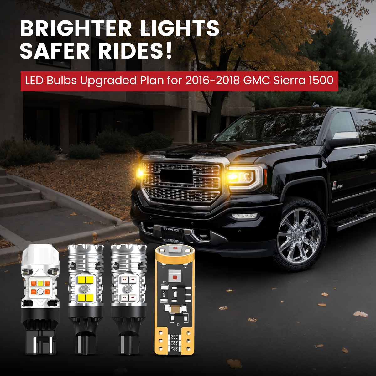 Lasfit LED Bulbs for 2016-2018 GMC Sierra 1500